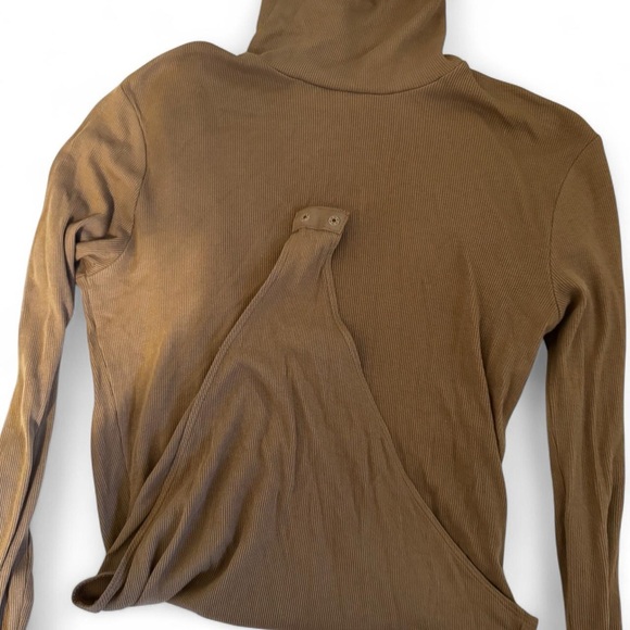 Express Tops - Express Brown Ribbed Bodysuit